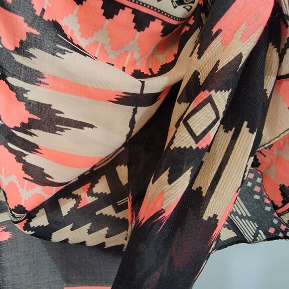 Southwestern Scarf Zig‎ Zag Aztec Shawl Wrap Scarf - Picture 2 of 4